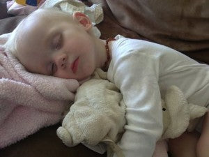 Matthew Sleeping with ‘Bunny’