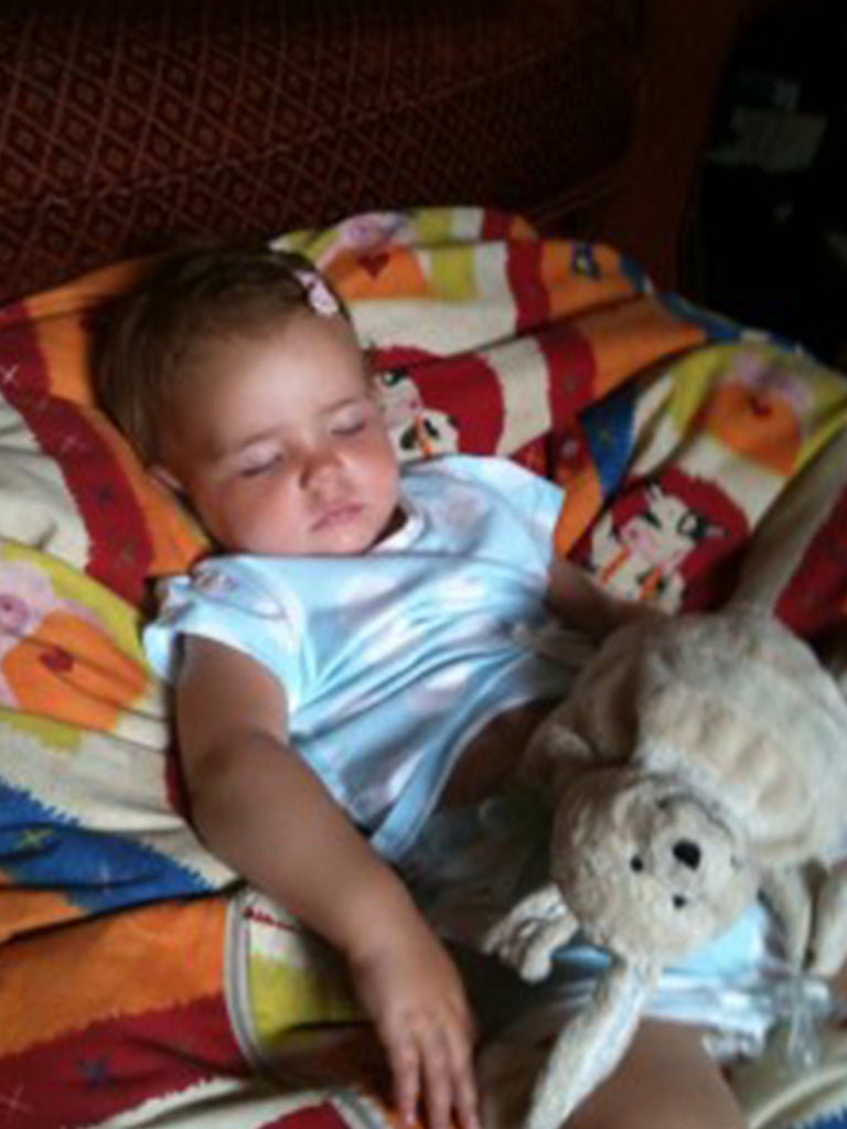 Molly with her Baby Comforter